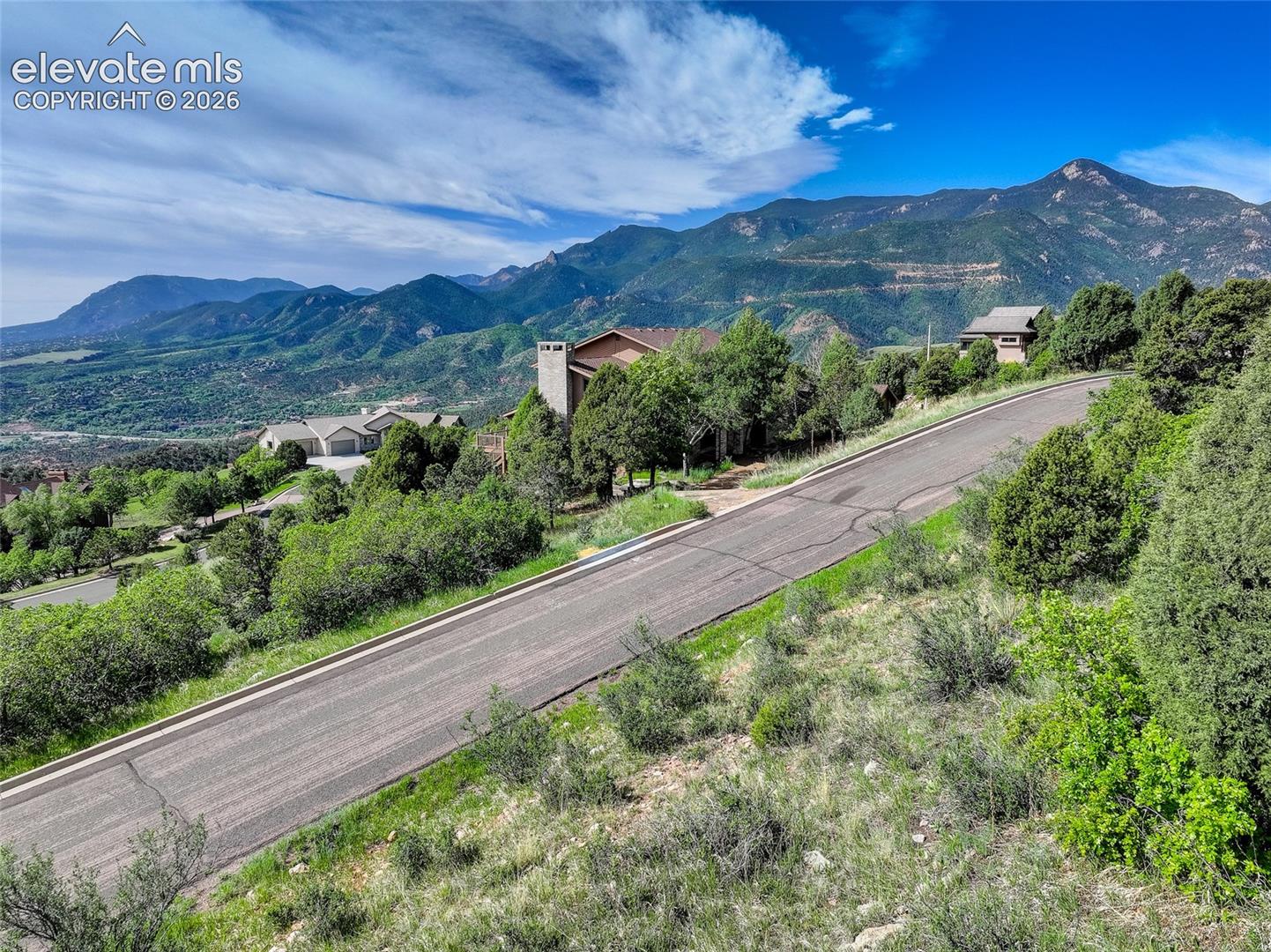 Cheyenne Mountain to the south