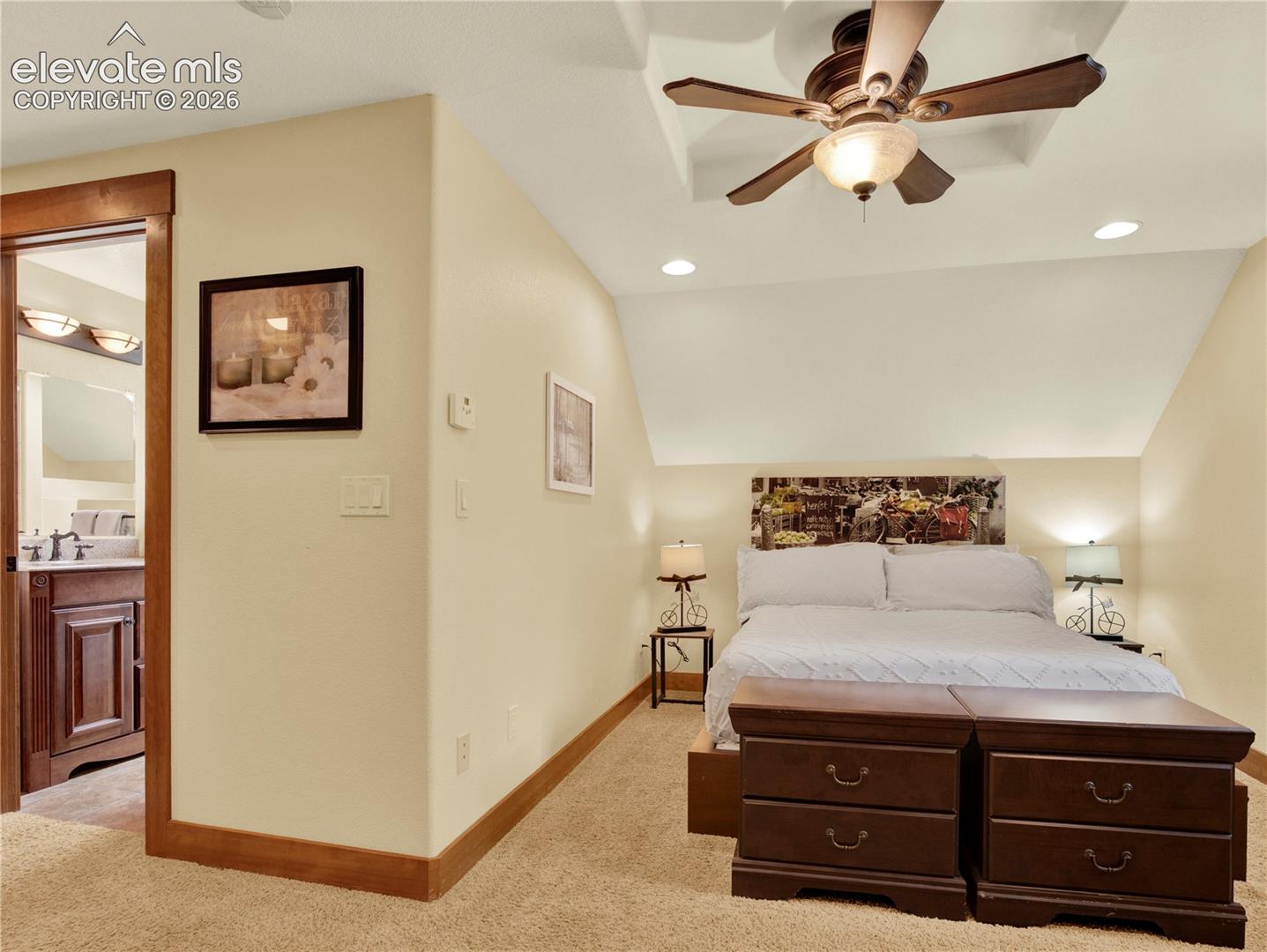 An additional bedroom off the loft with an ensuite bathroom