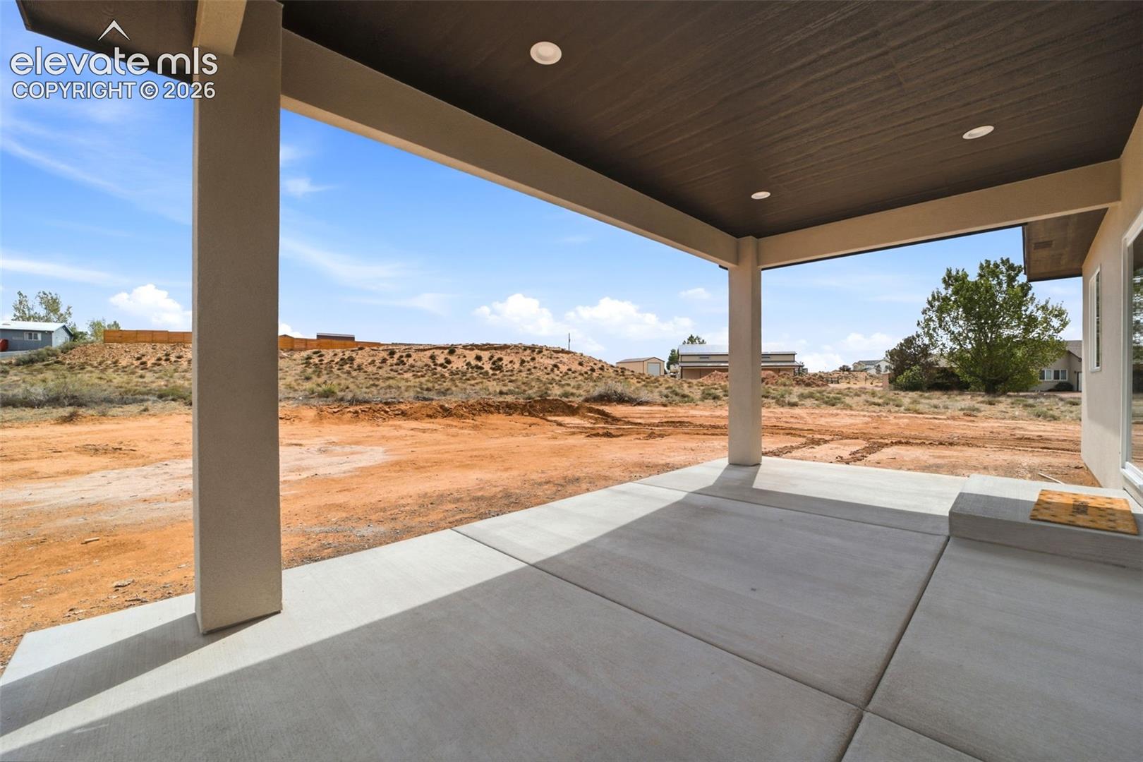 Large covered patio