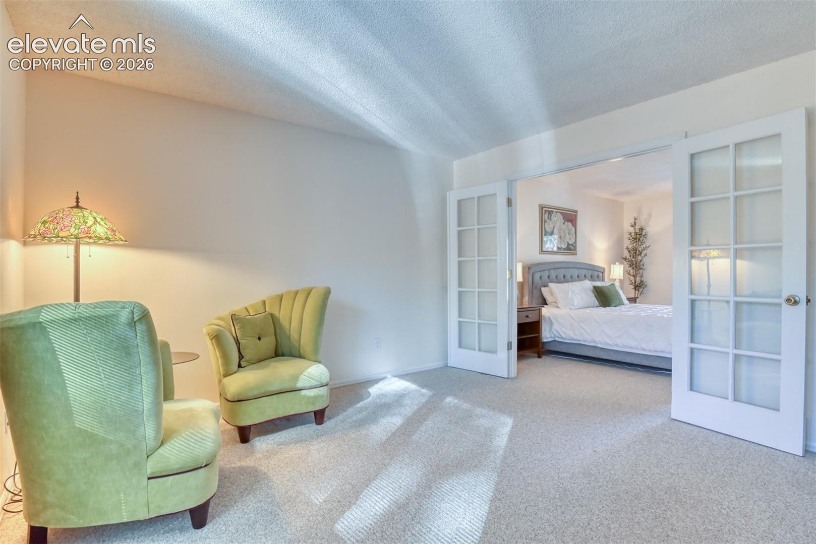 French doors can provide privacy from the bedroom.