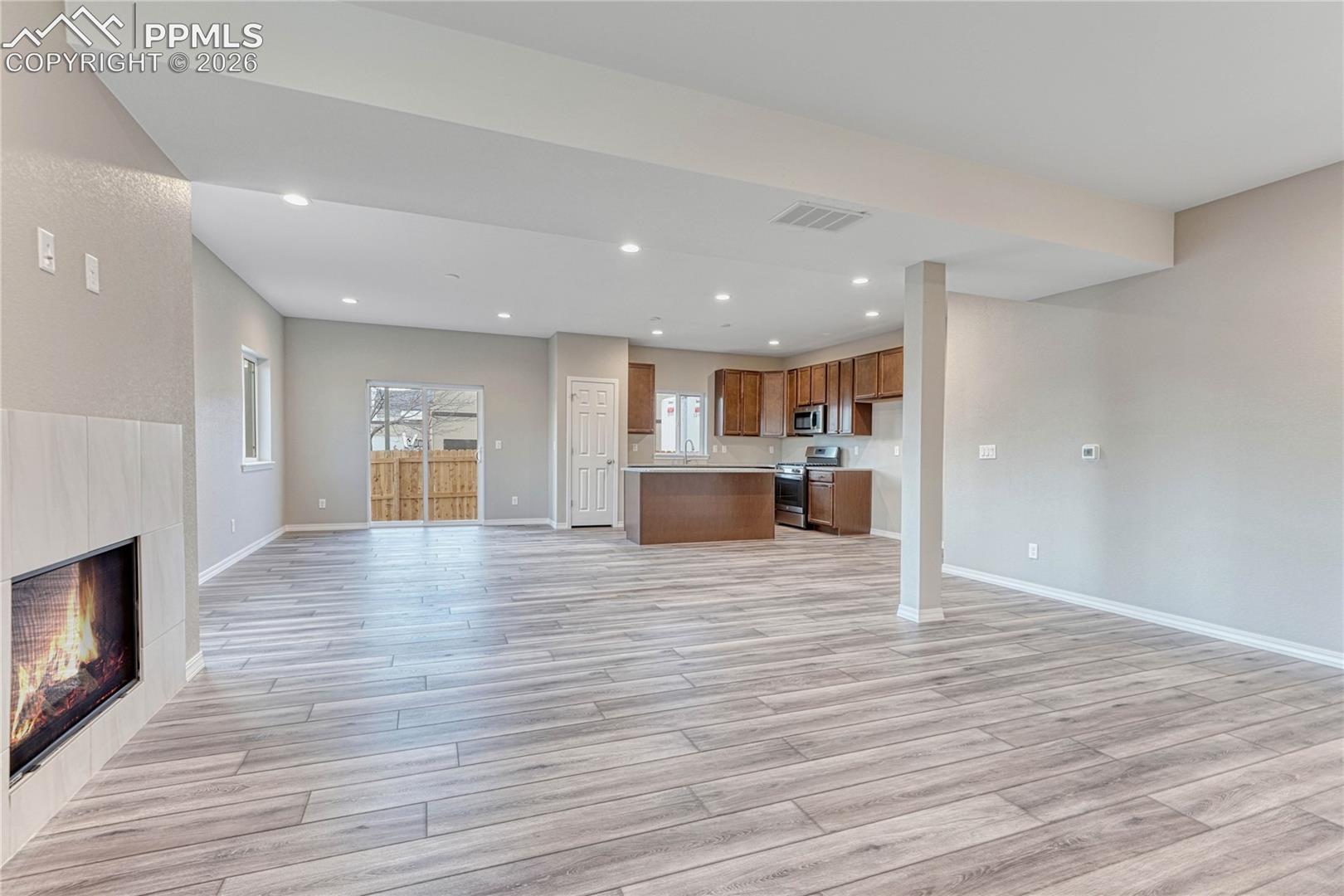 Open floorplan fosters entertaining and spending time with loved ones.