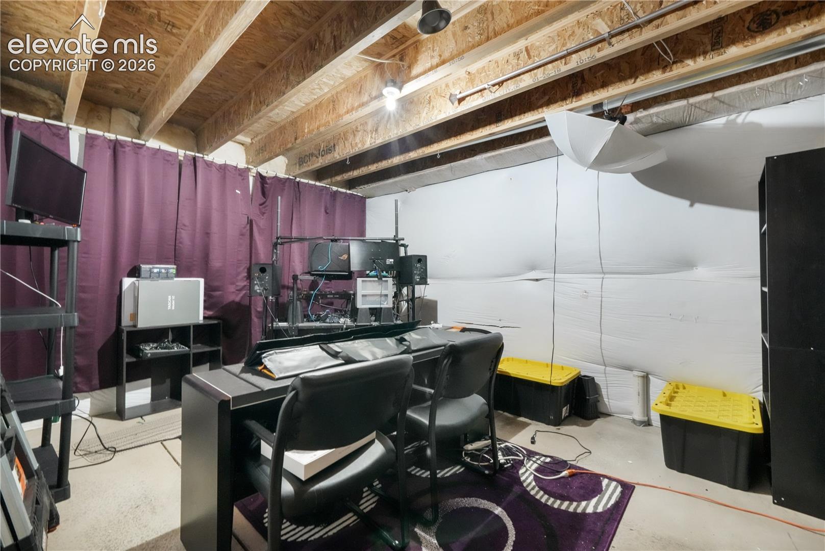 Basement storage area, flex room - could be used for exercise equipment