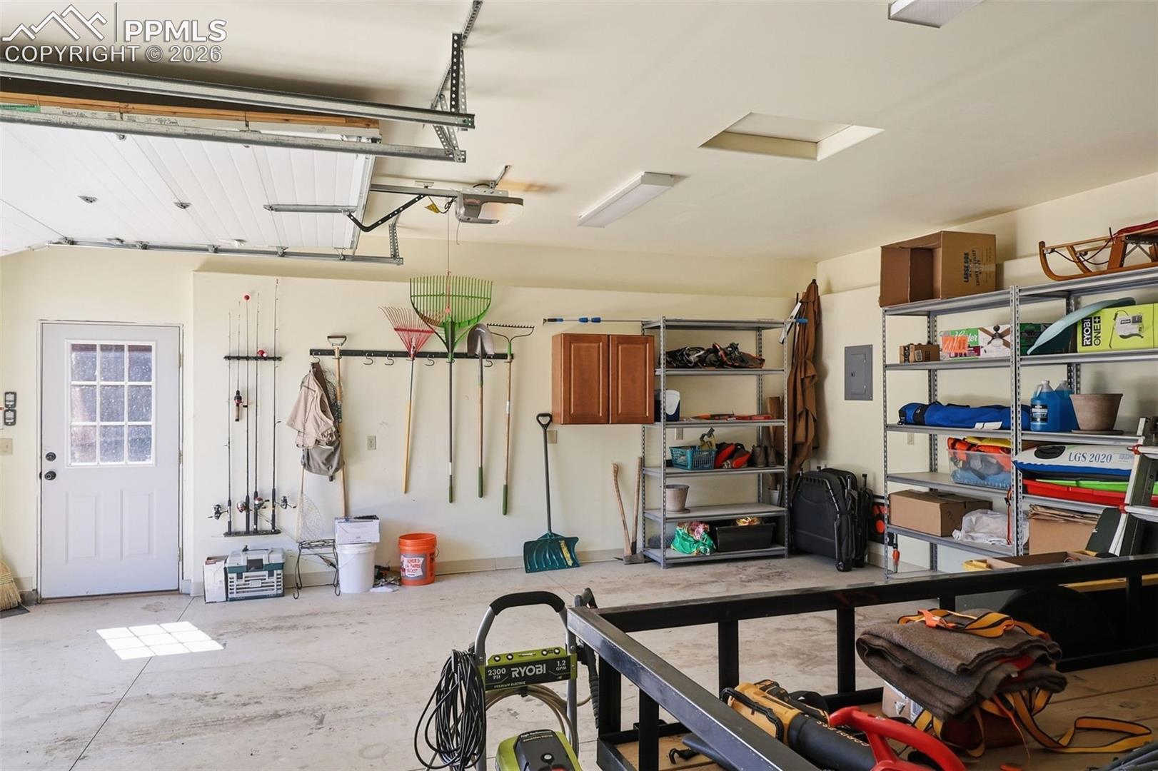 Attic storage available in the garage. 