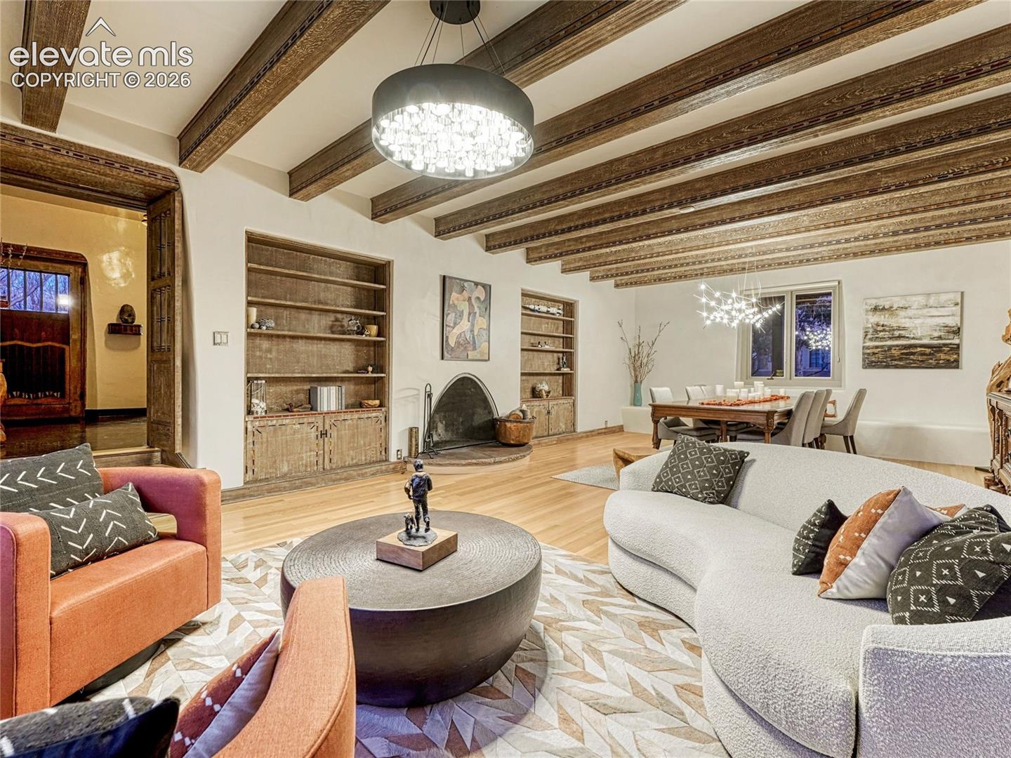Handcrafted woodwork and architectural textures