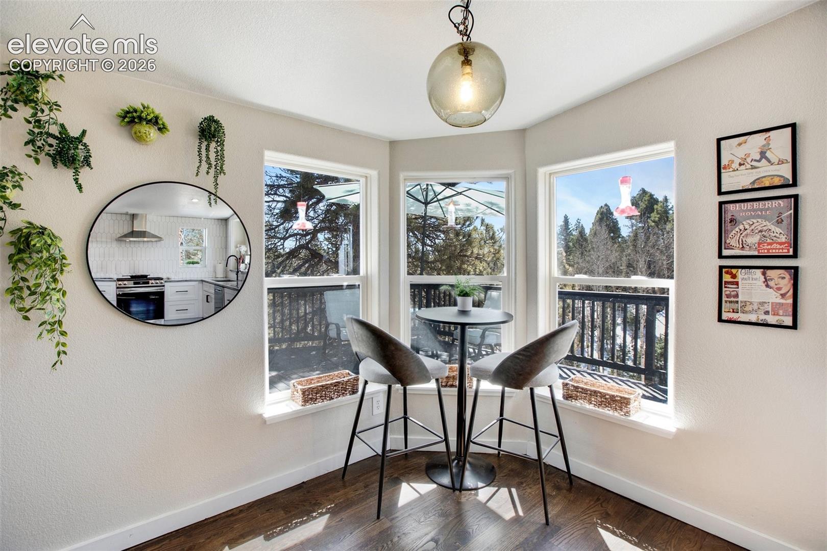Main level breakfast nook in kitchen
