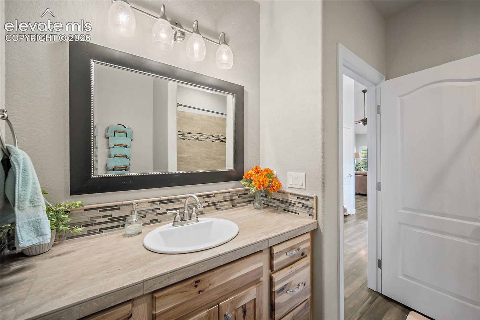Bathroom vanity with ample counter space