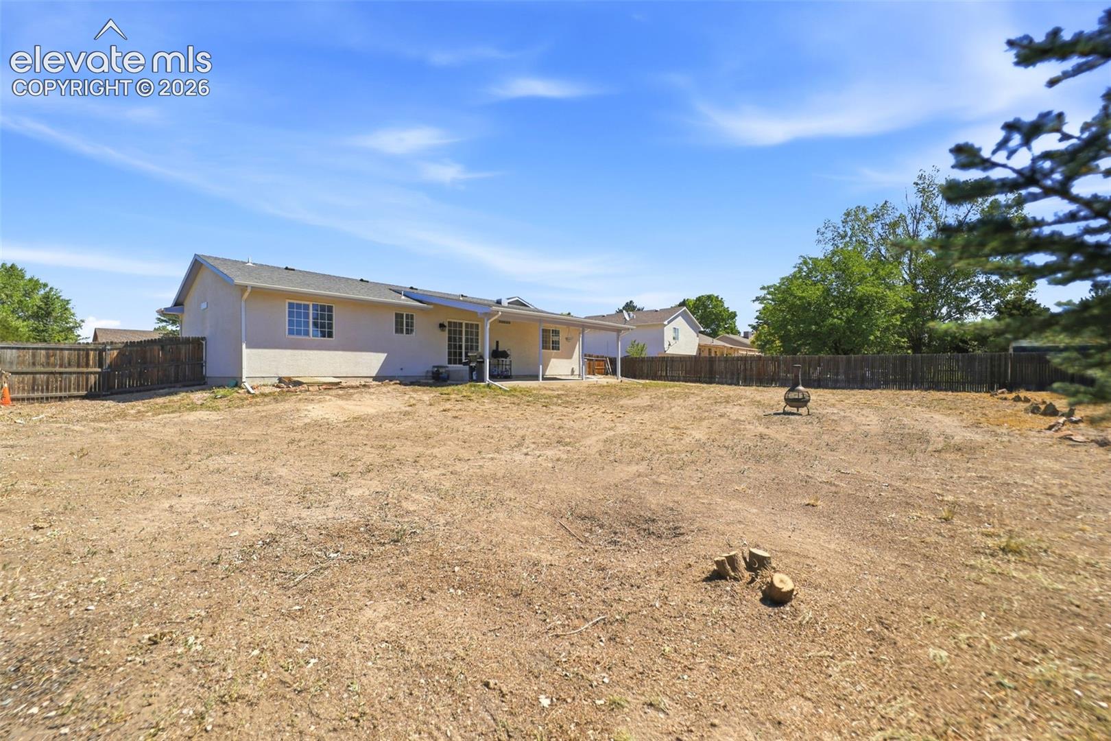 Back Yard - The lot is 14,810 square feet.