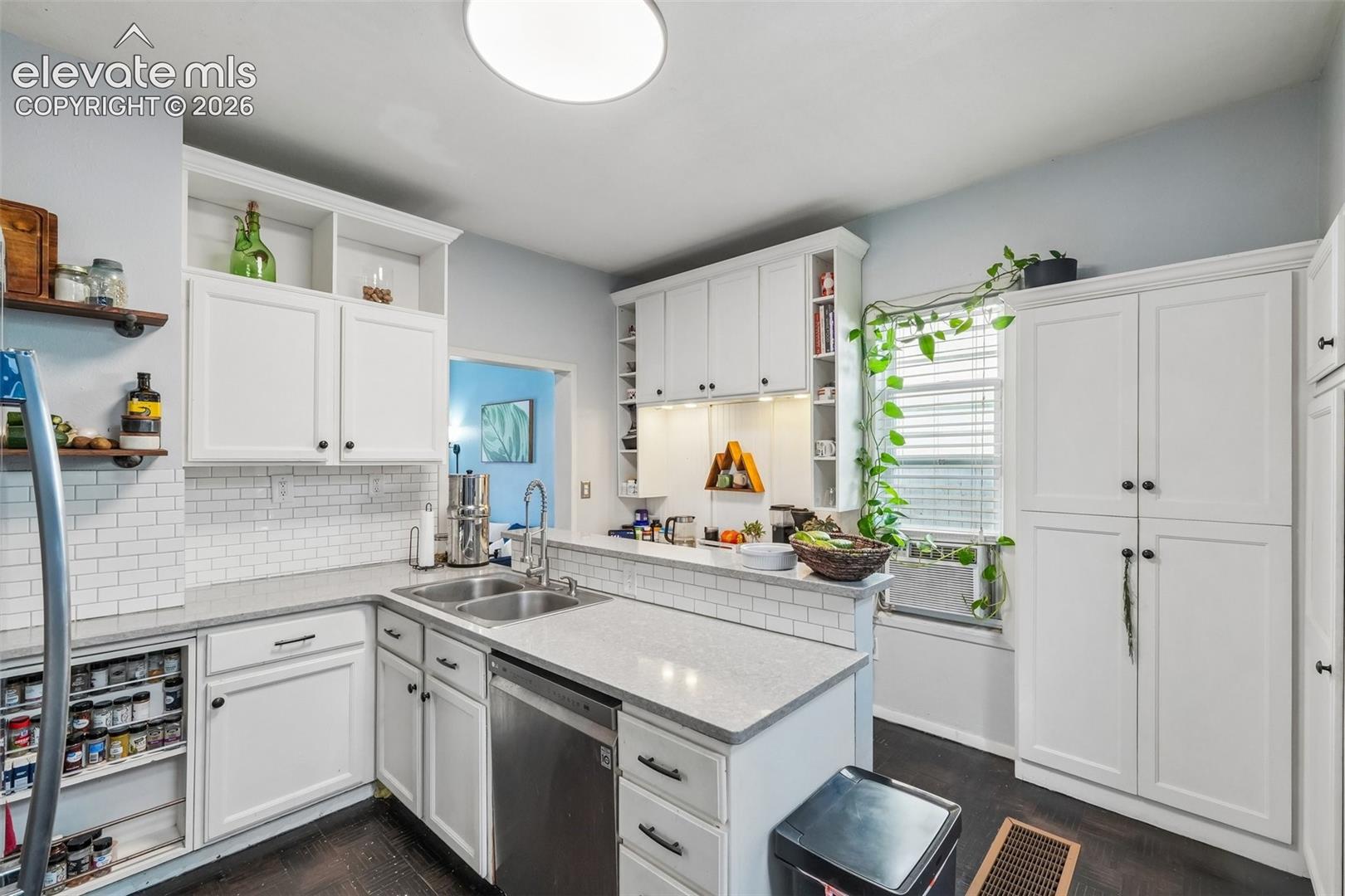 Kitchen with ample cabinet space