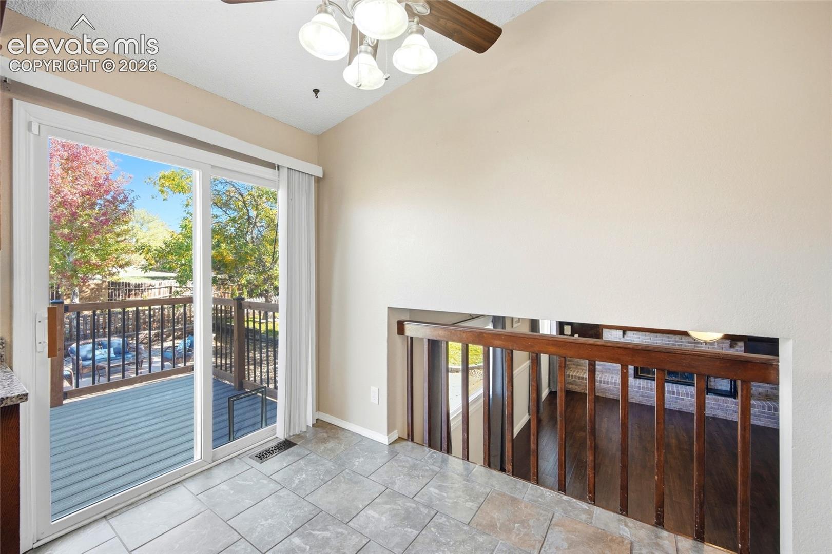 Walk out to the Deck. 
