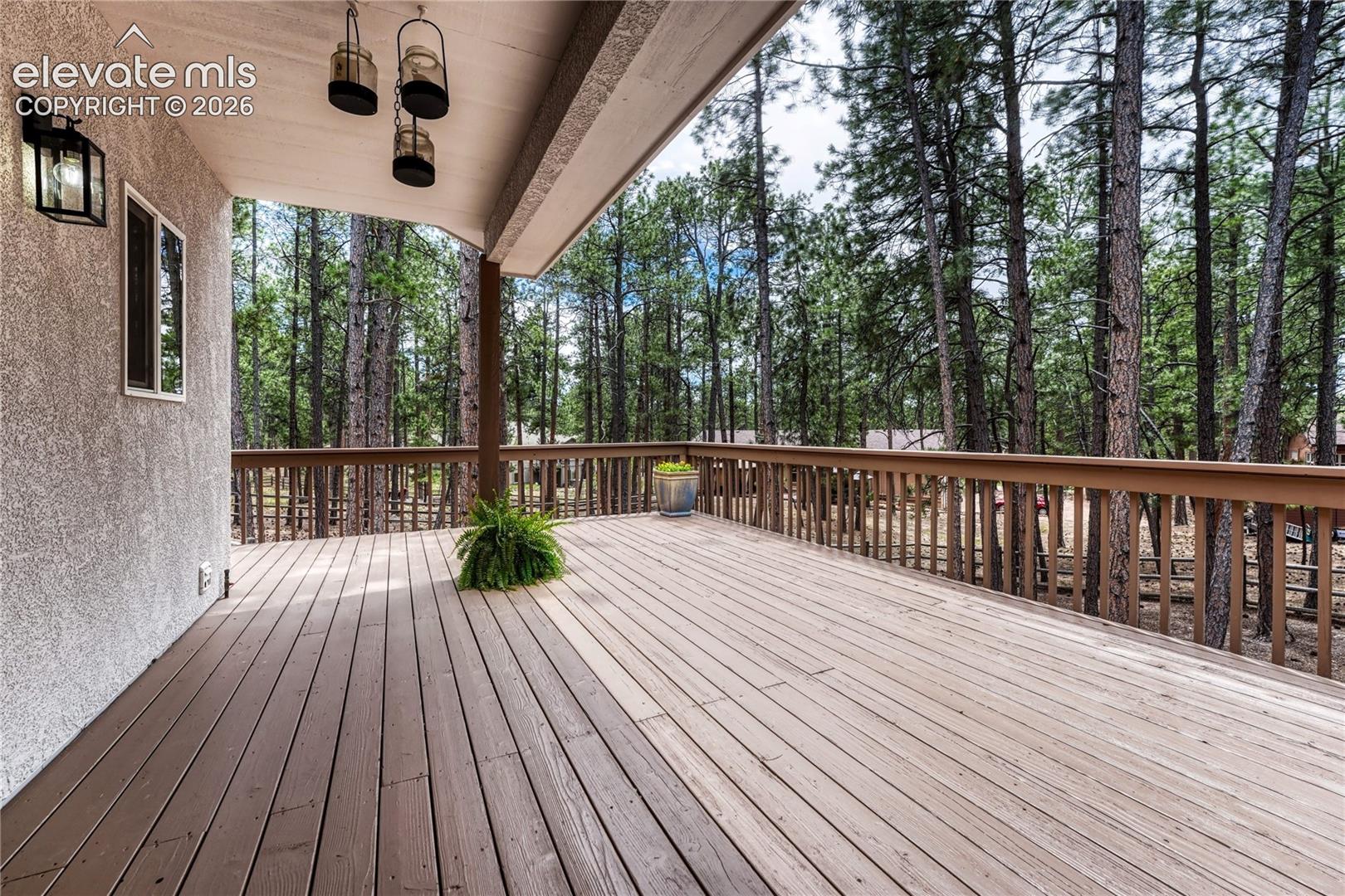 ...to the expansive, partially covered deck. 