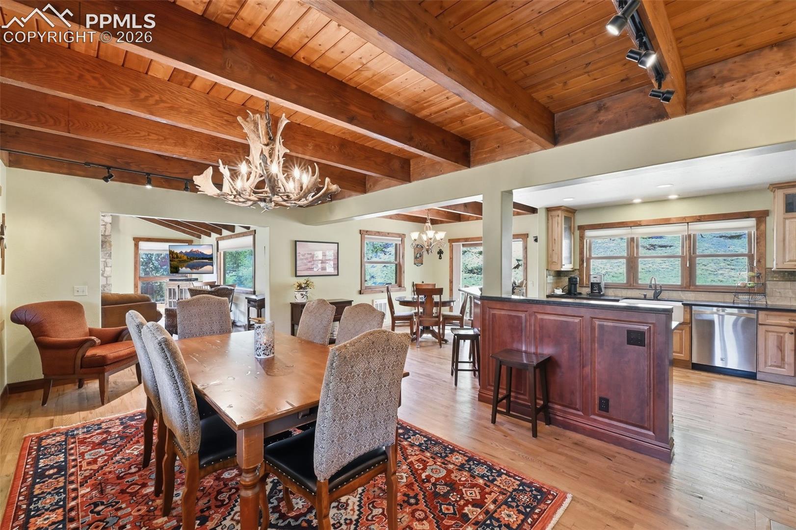 Seating will never be an issue, as this open floorplan provides room for a large dining table, a breakfast nook and island bar seating. 
