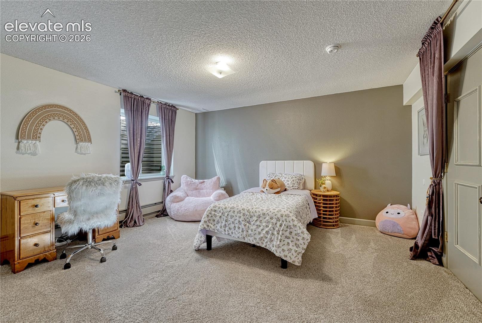 Lower level bedroom with room for a desk