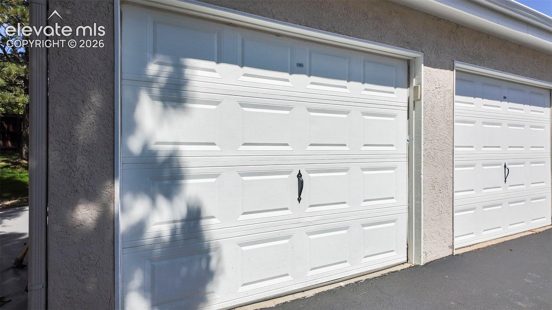 Owned one-car garage conveniently located steps away from home