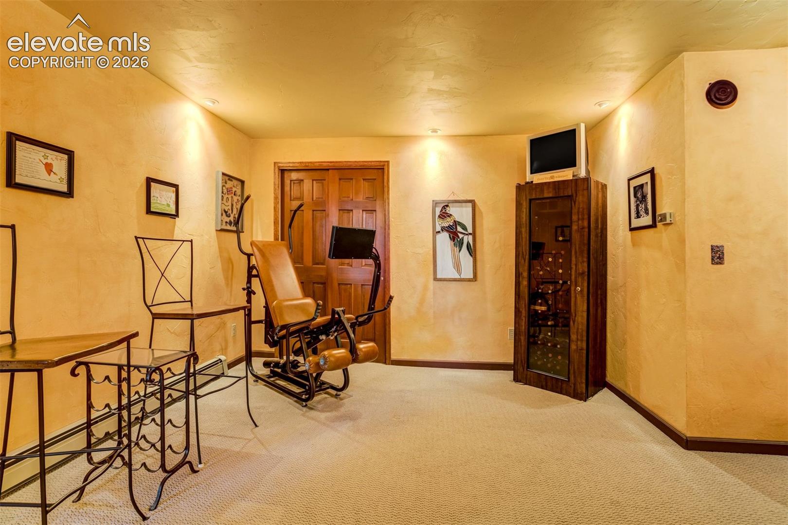 Front section of large basement bedroom with a 2nd closet was likely a separate room that could be easily restored