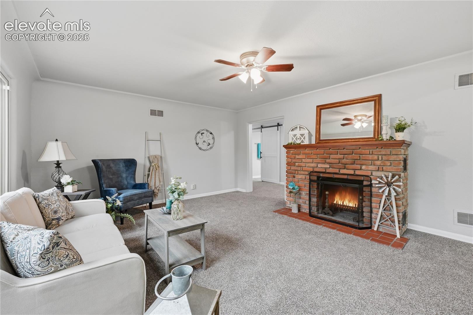 The fireplace will make it cozy on cold winter nights.
