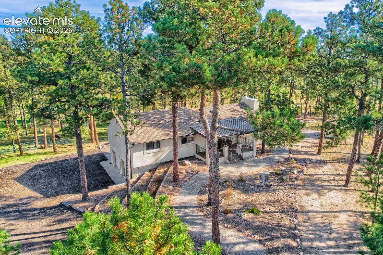 Secluded property set among mature pine trees