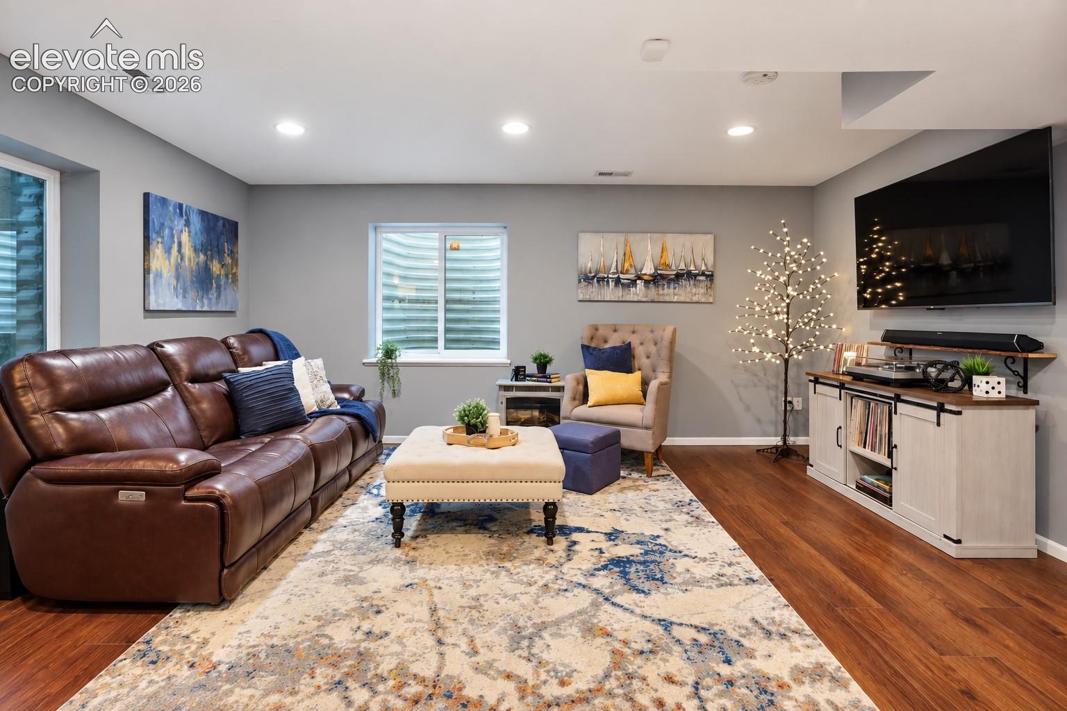 A comfortable second family room adds valuable space for movie nights, games, relaxing, or gathering with family and friends.