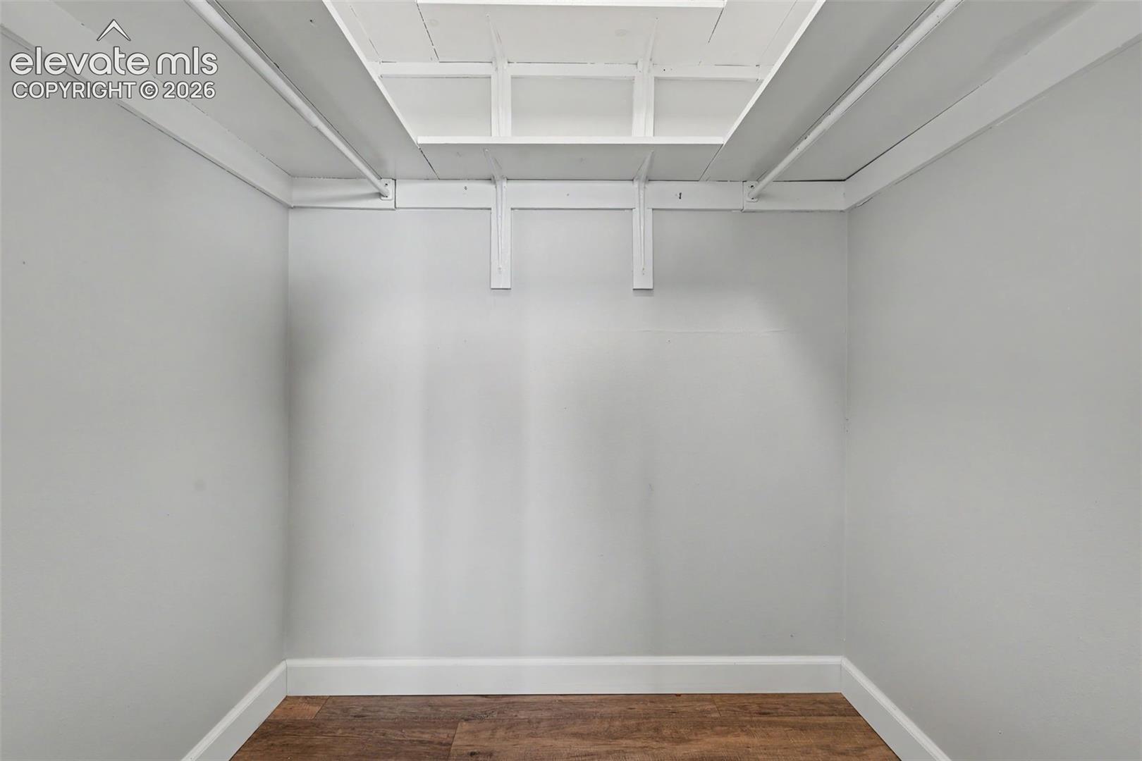 The bedroom boasts a walk-in closet!