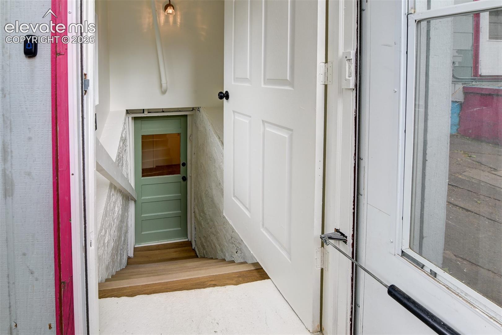 Basement unit located in the back of the property 