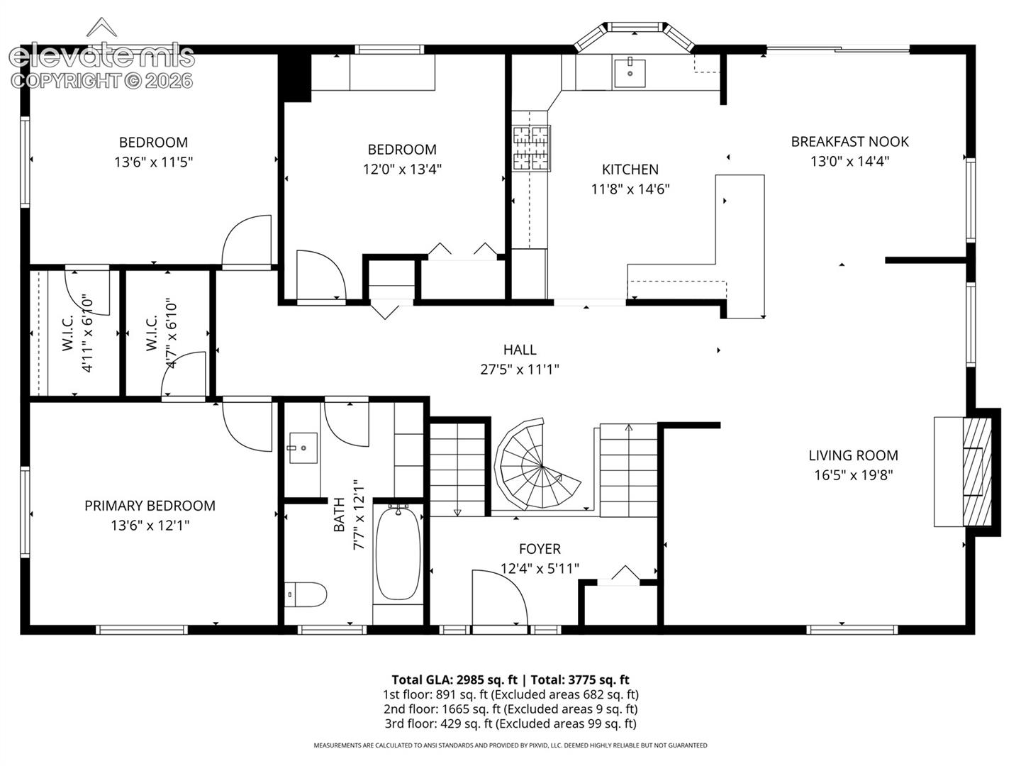Main level floor plan