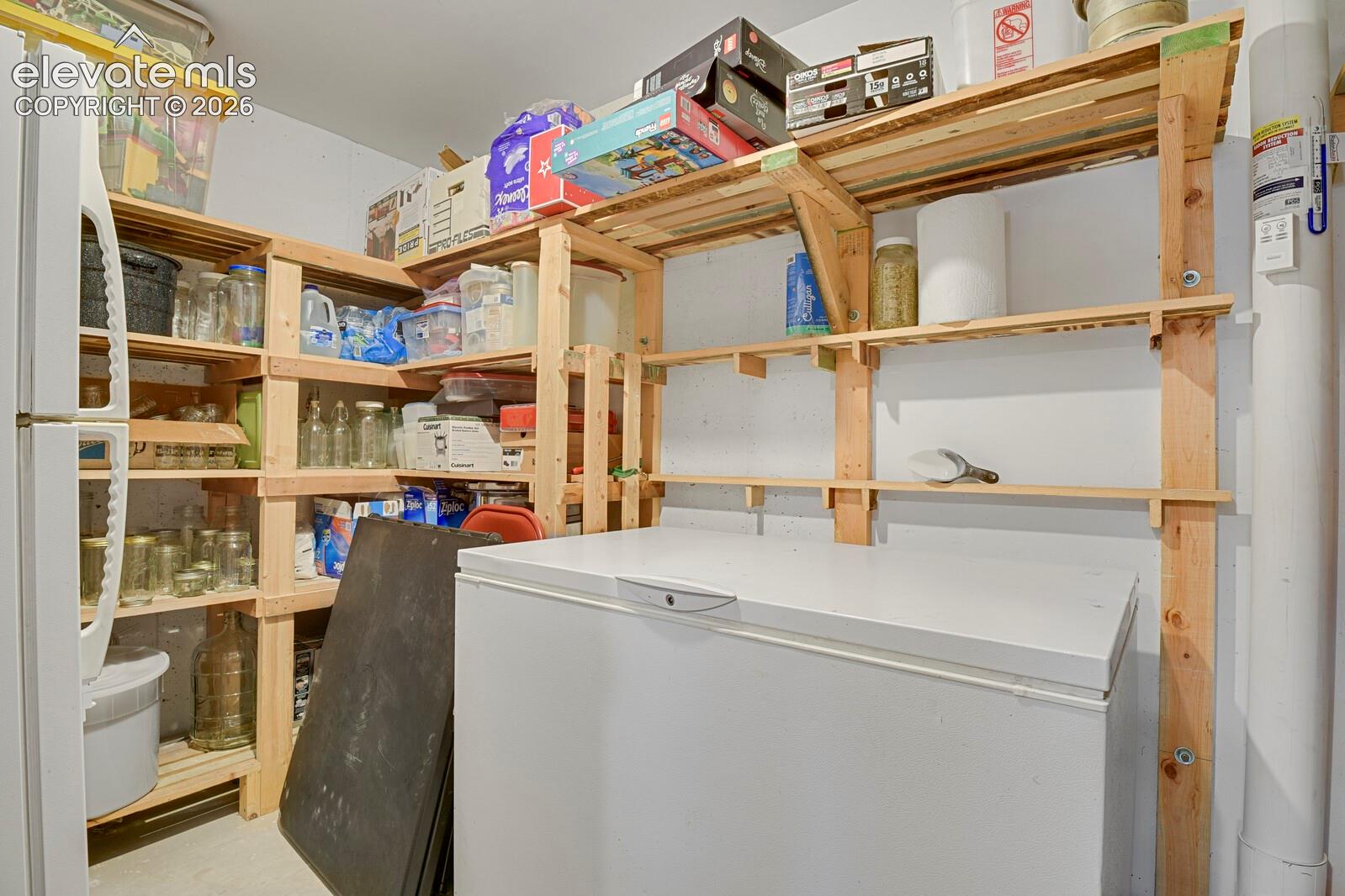 Lower level storage room
