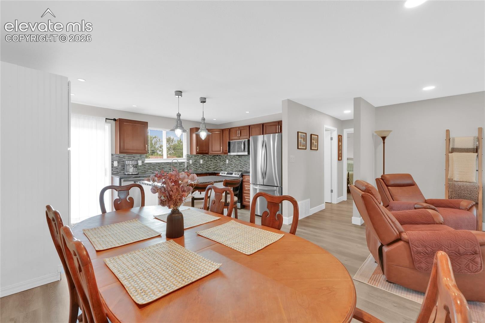 Dining area-open to living room and the kitchen.