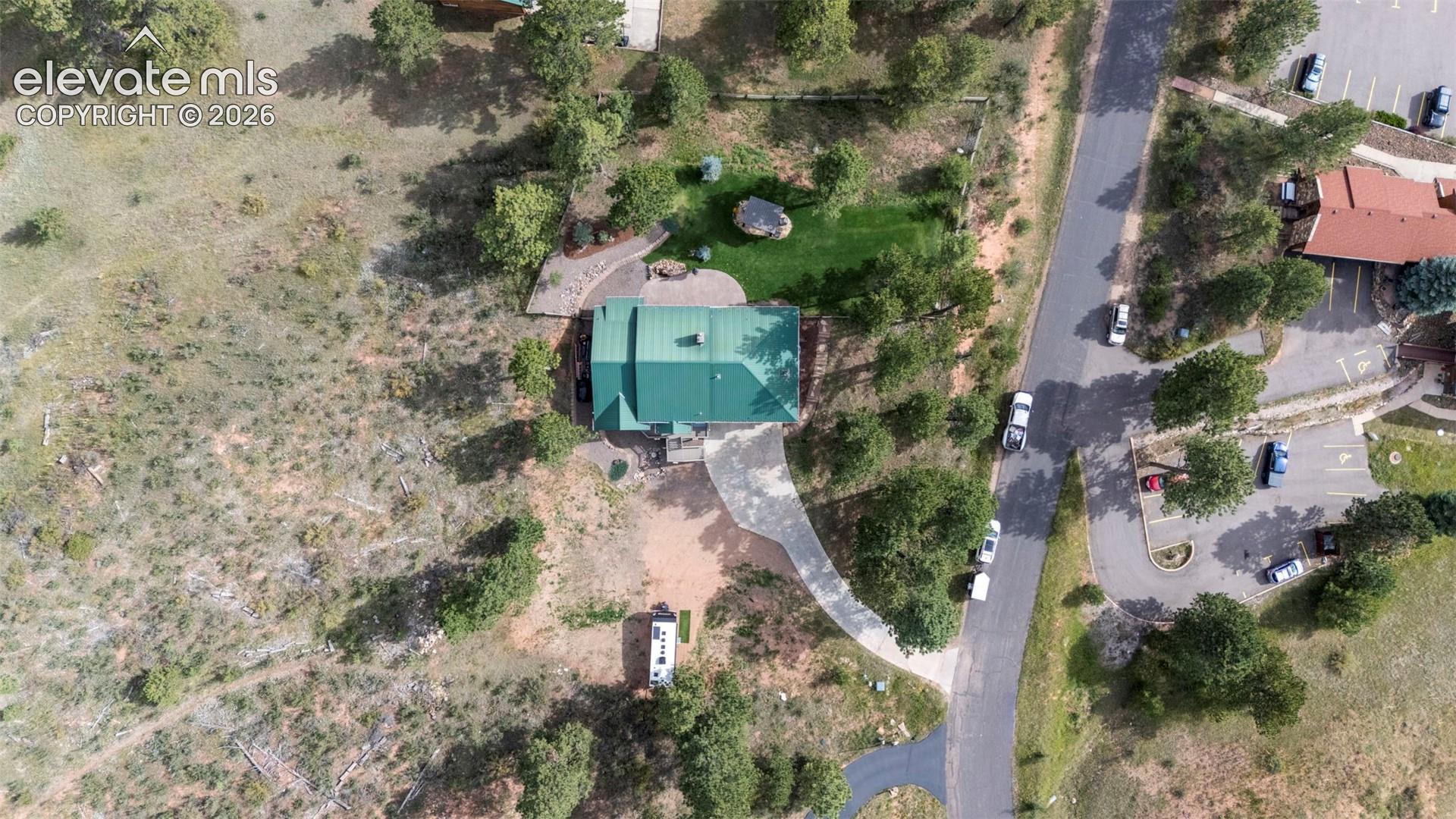 Aerial view of property and surrounding area