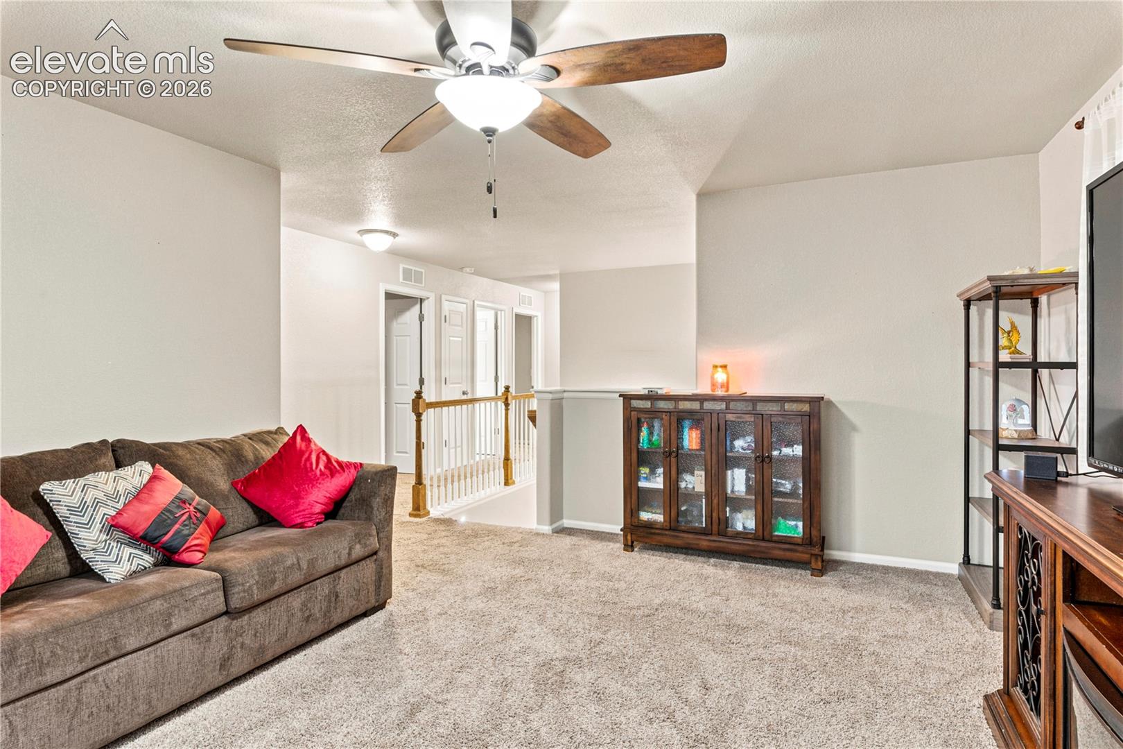 Loft currently used as a second family room 