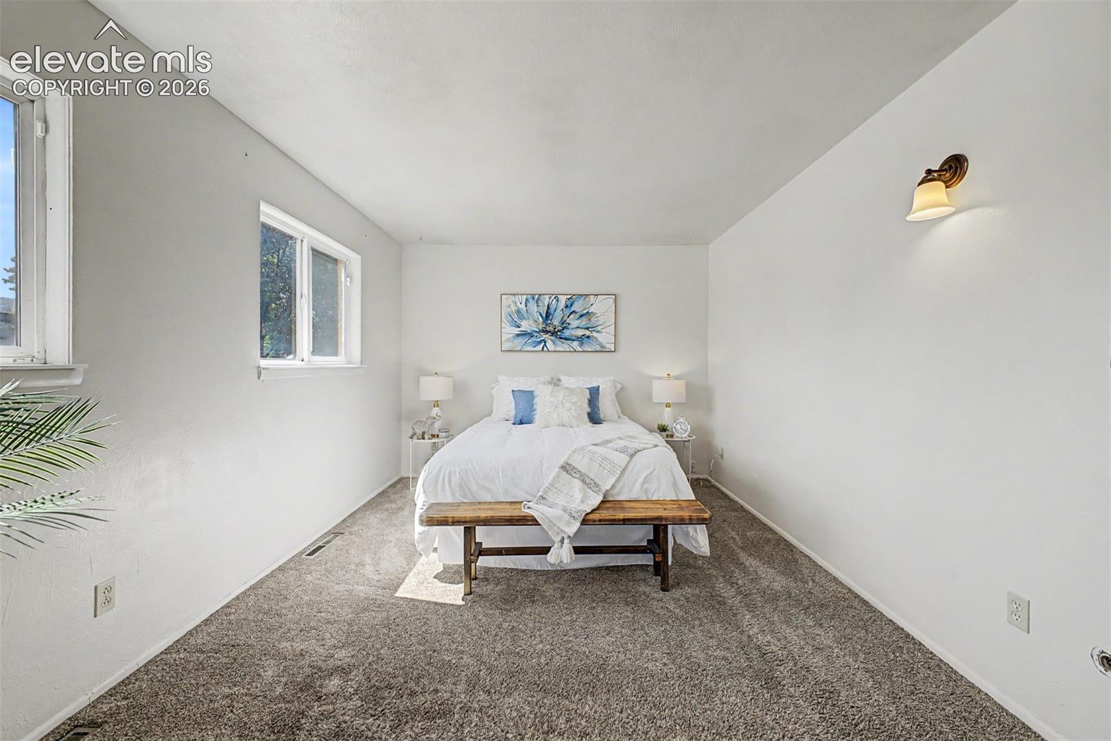 Recessed windows with natural light offers a peaceful sleep