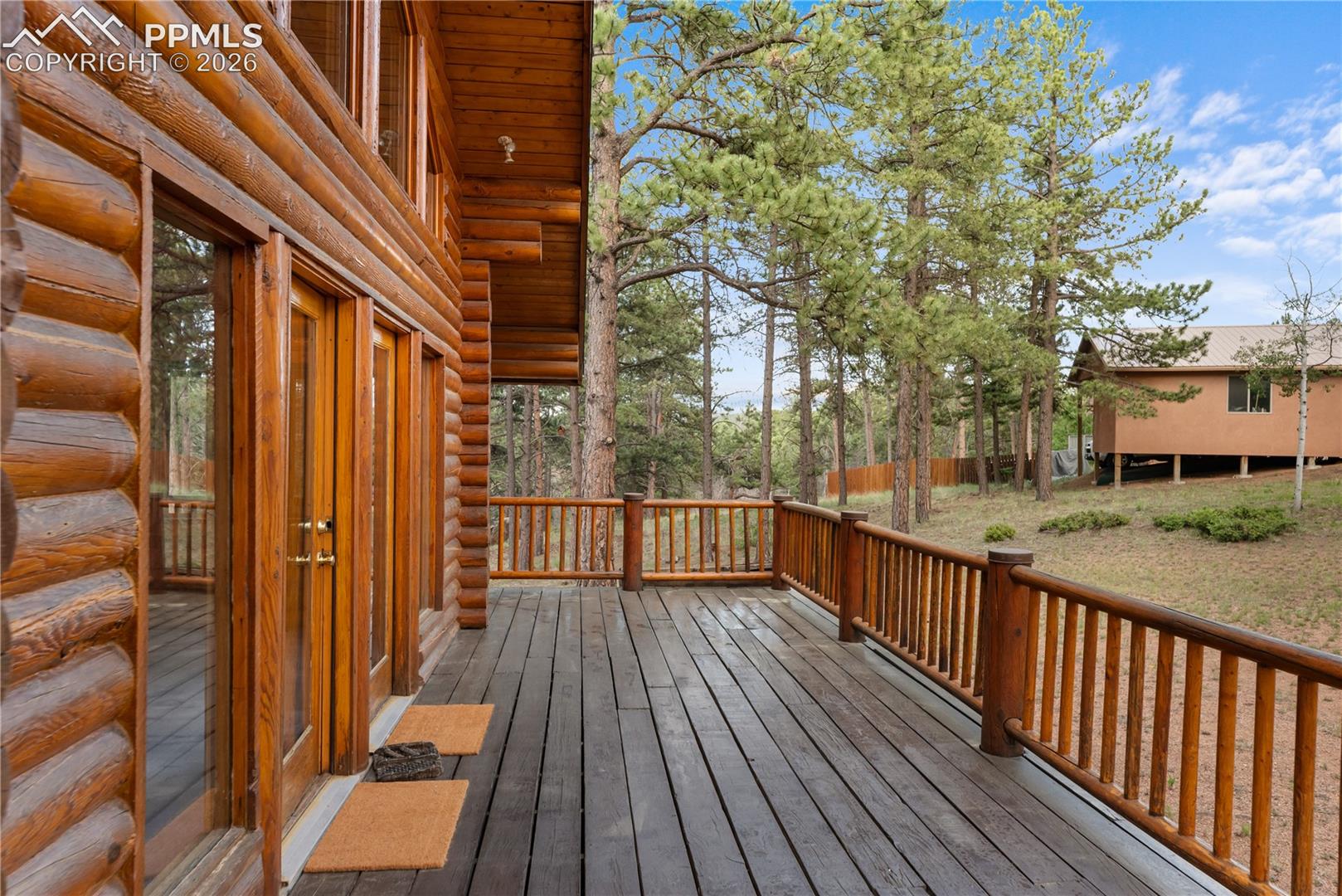 View of wooden terrace