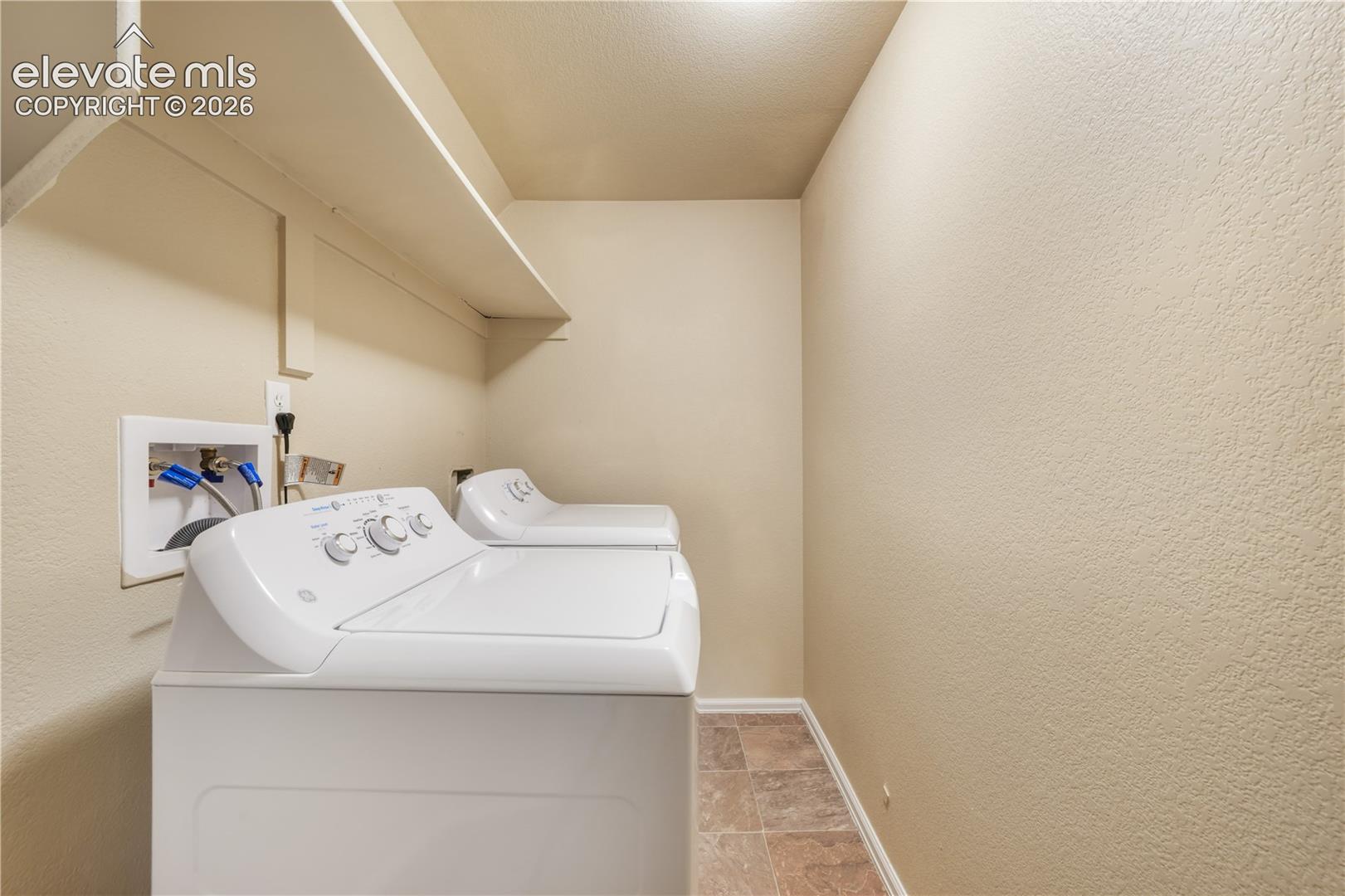 Basement level laundry room
