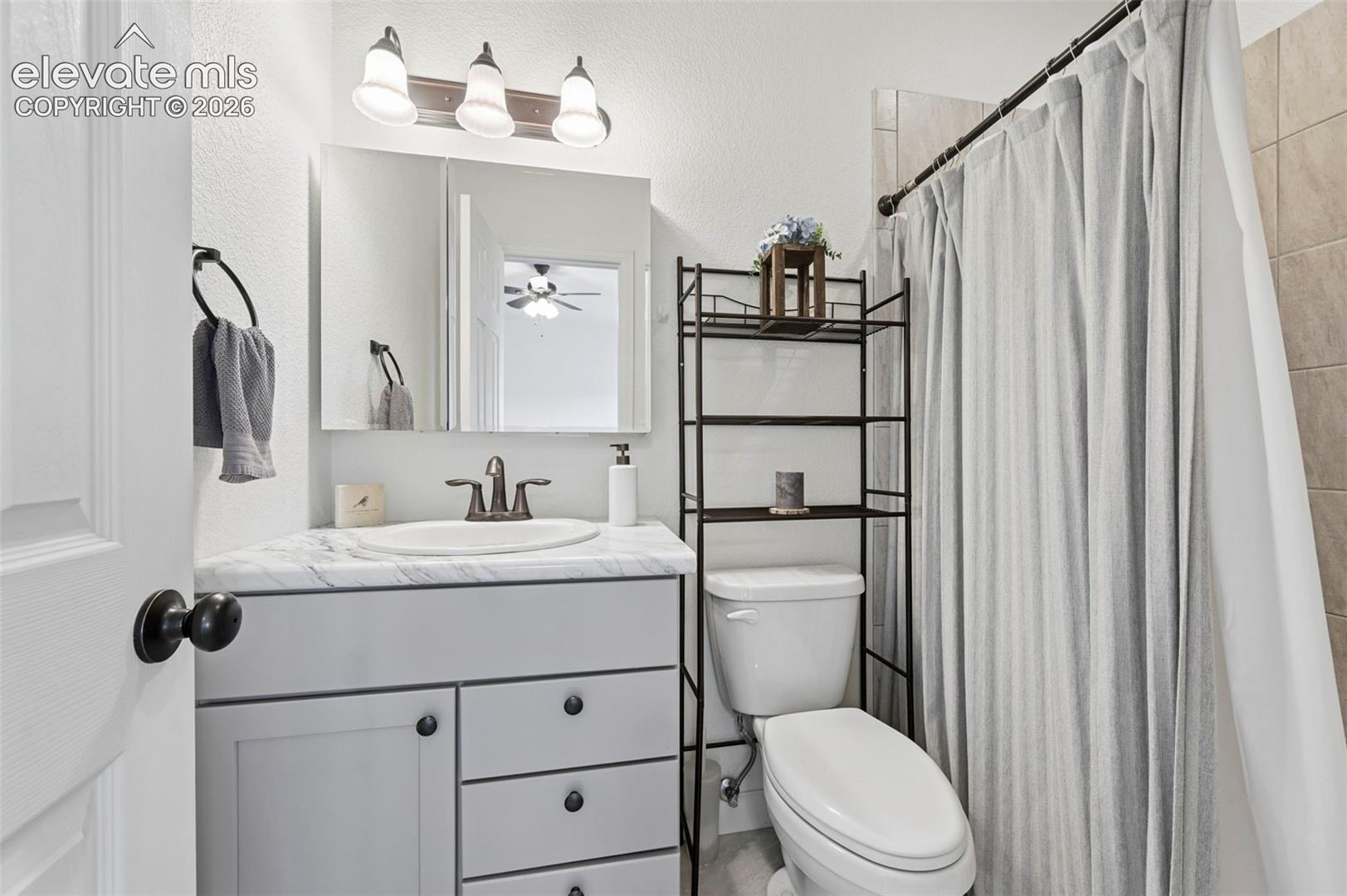 3/4 attached to Bedroom 3 on main floor