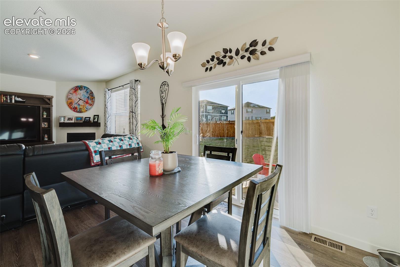 View of the Living Room from the Dining Nook.