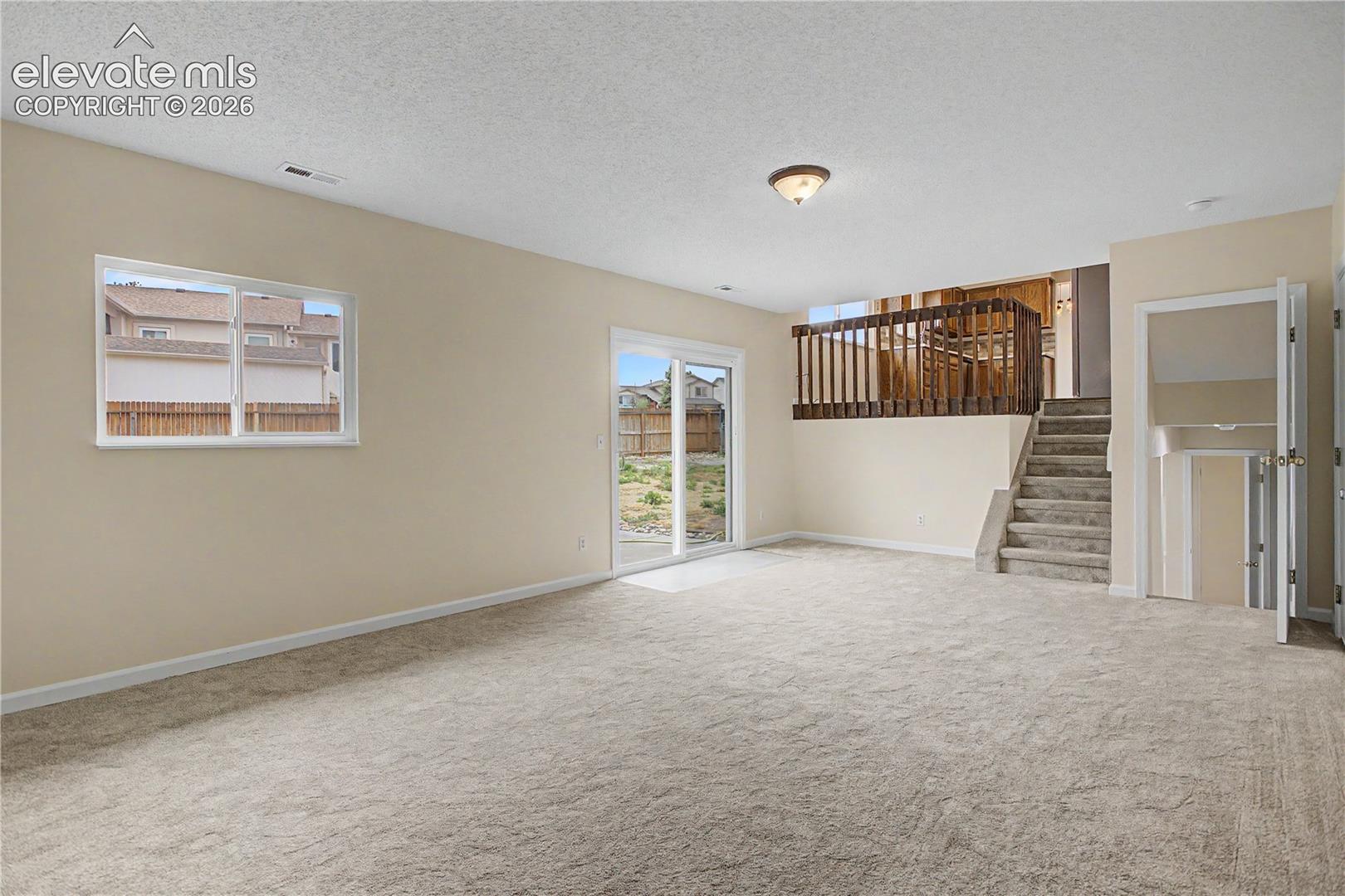 Lower level Living with walk out to Patio
