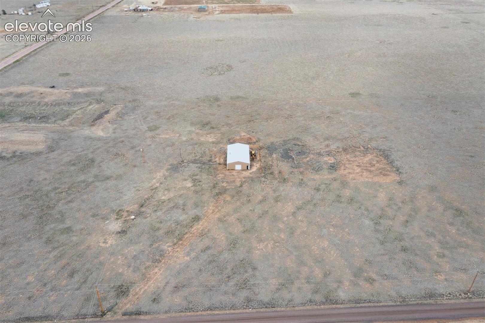 Aerial view with a rural view