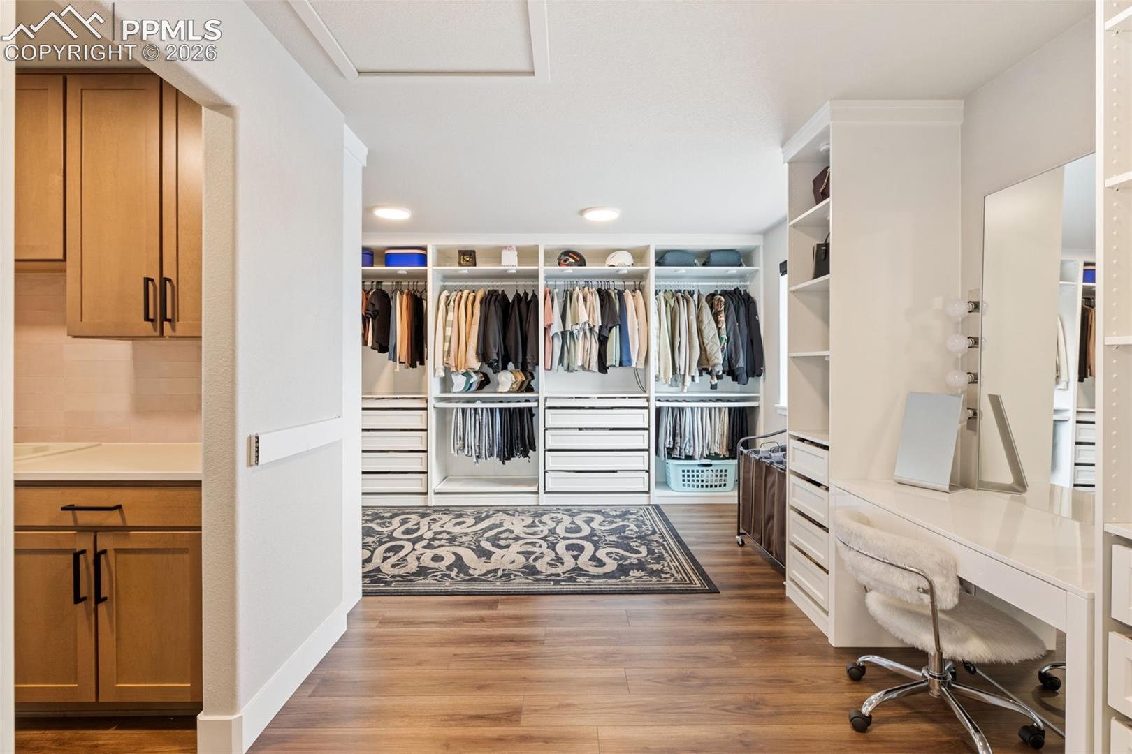 Fabulous Primary Closet  w/Convenience of attached Laundry Space