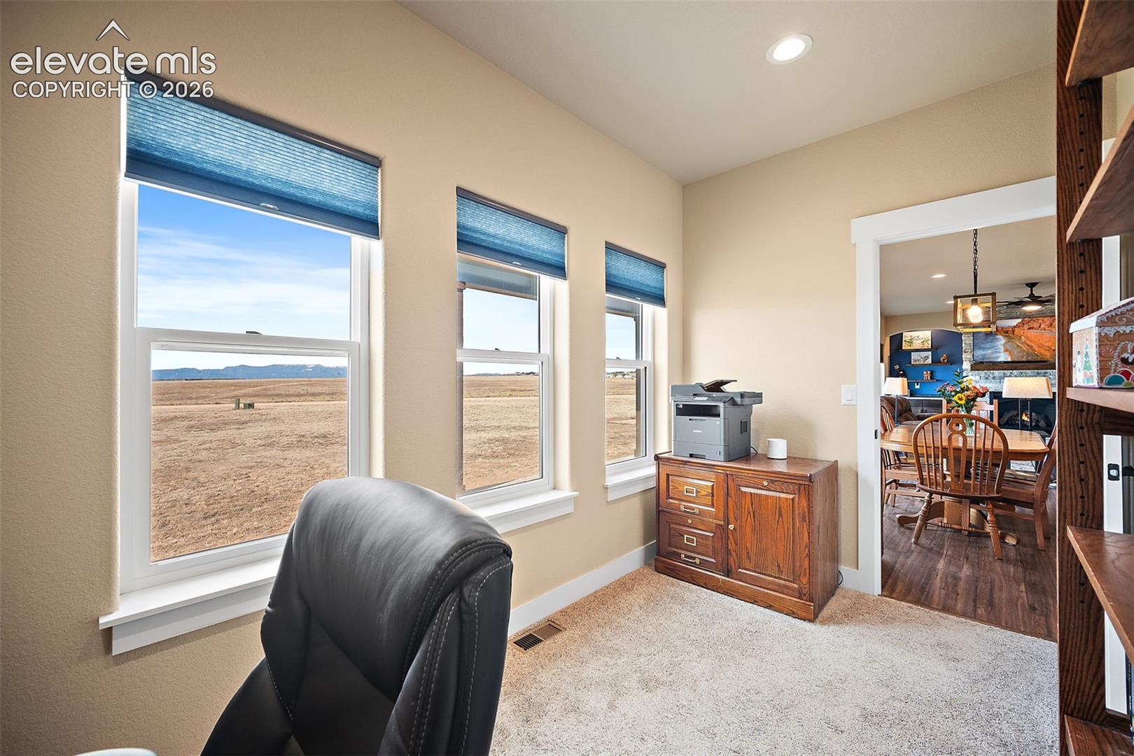 Designated office with mountain views 