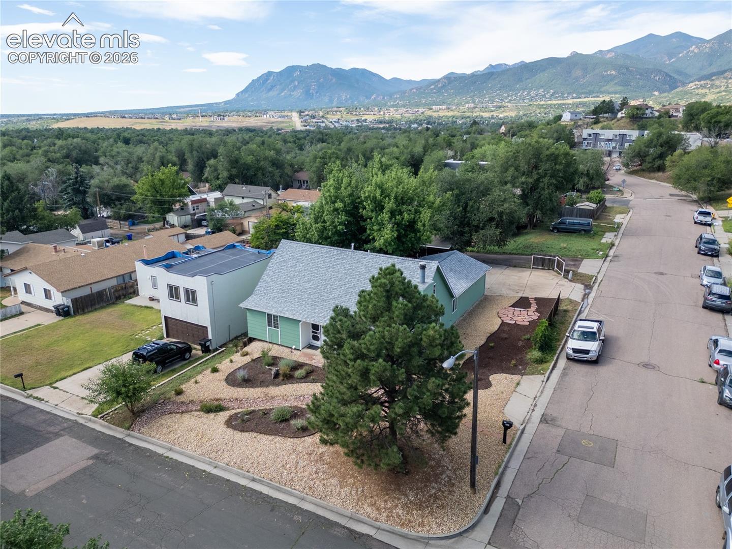 Corner lot with large backyard