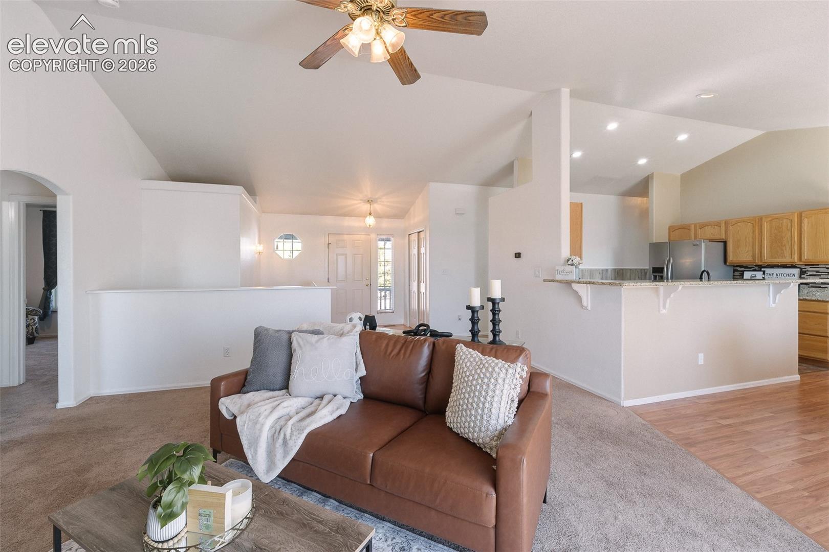 This inviting main living area was designed for comfortable living and effortless entertaining.