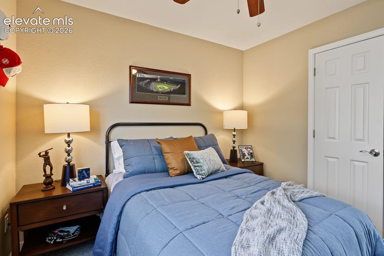 Main level third bedroom with ceiling fan!