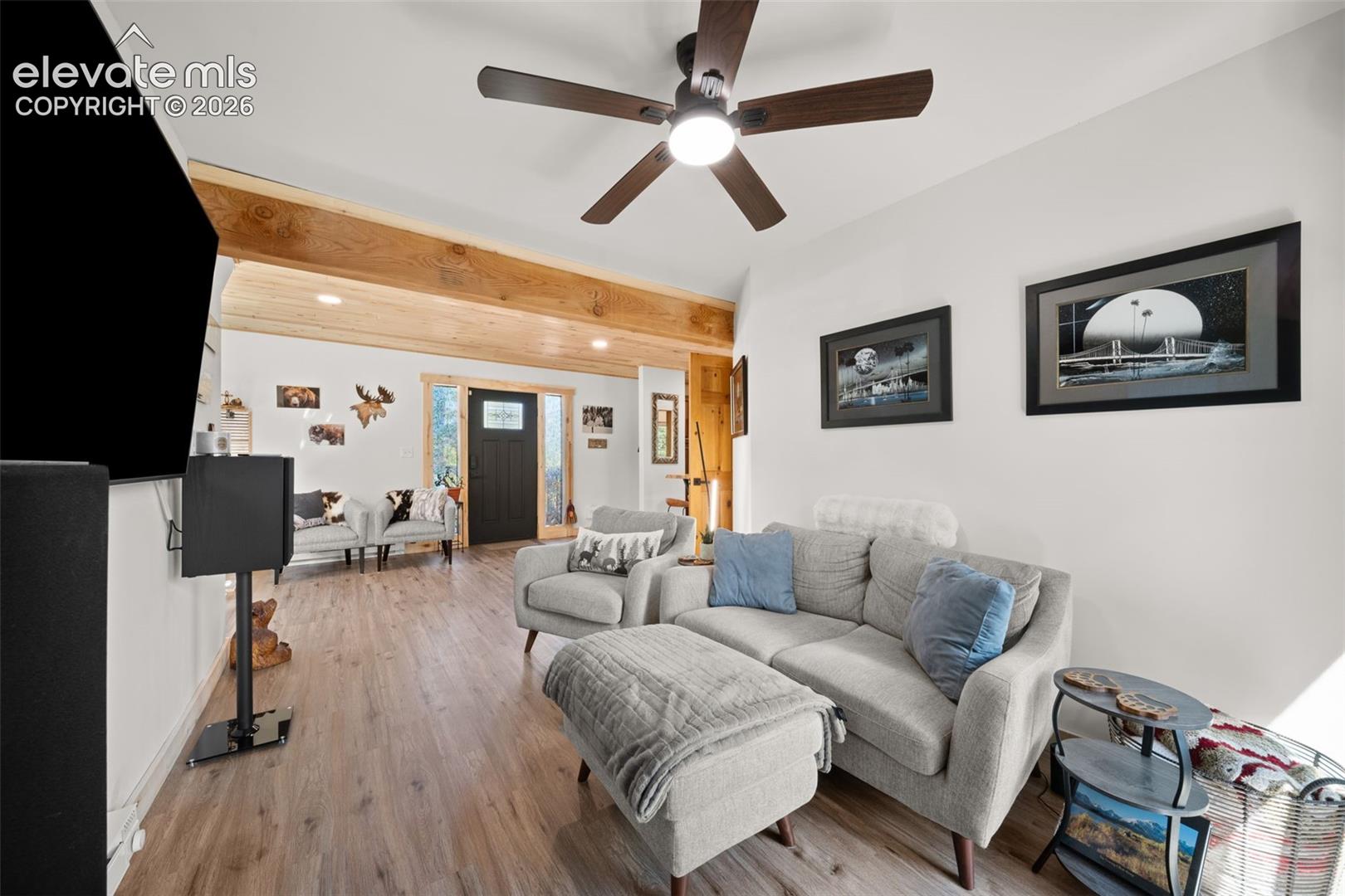 Main level living area and sitting area