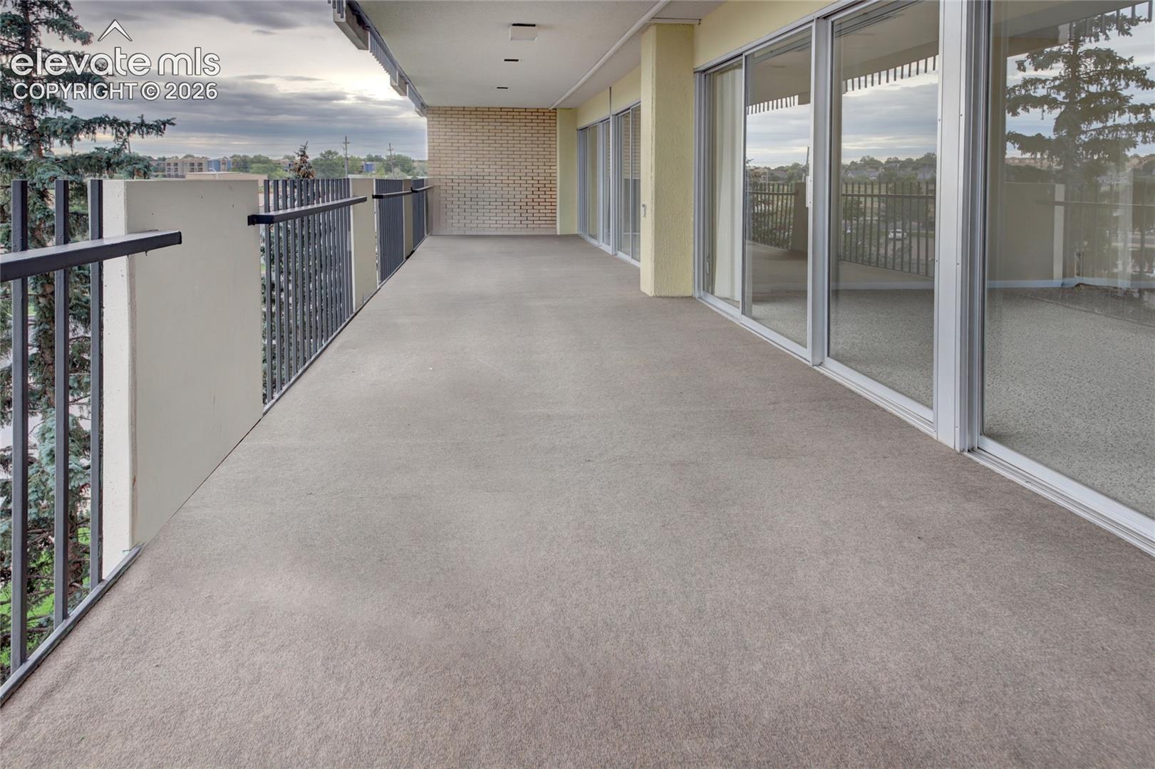 46' covered balcony!