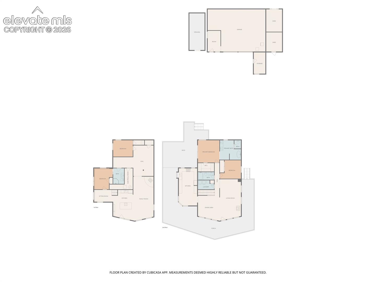 Floor Plan including detached garage