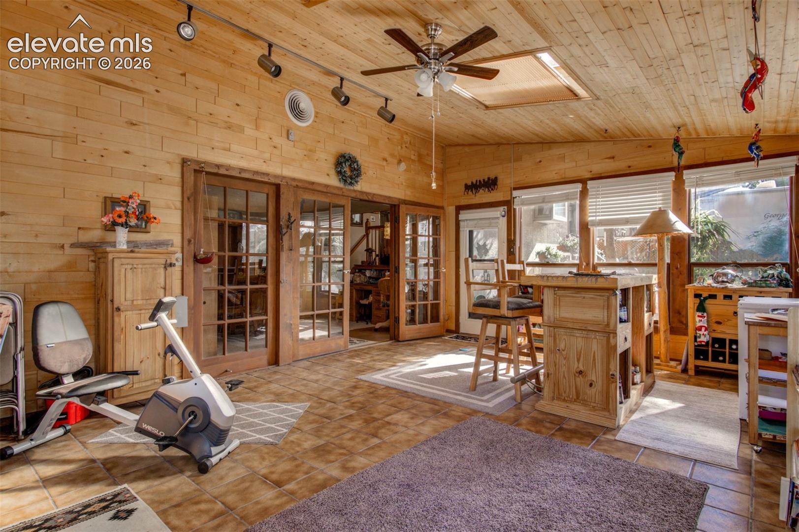 Sun Room has electric baseboard heat for year round comfort.