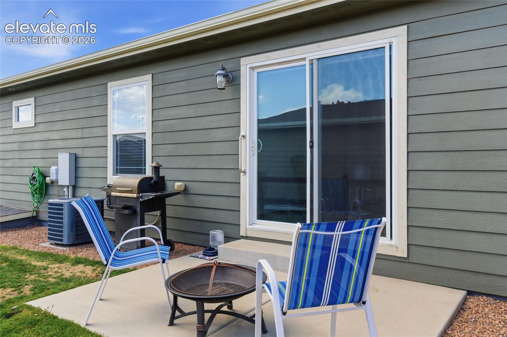 Private patio and fenced yard