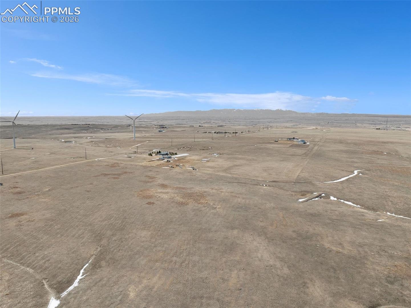 View illustrating the rural setting and low-density development nearby.