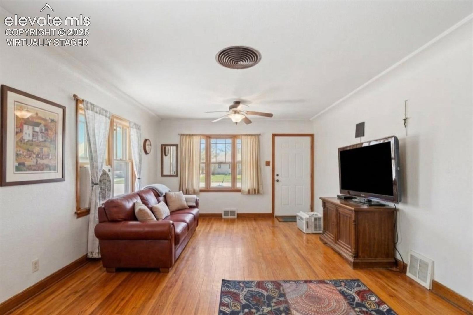 Virtually Staged, Living Room facing front door