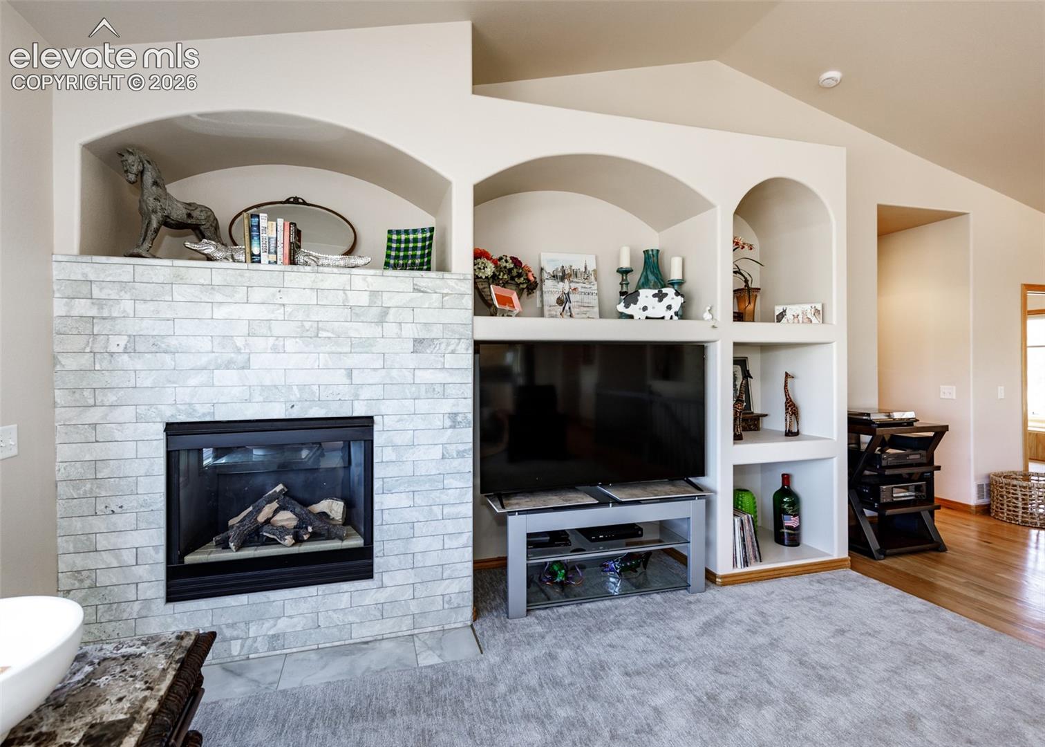 Living room fireplace