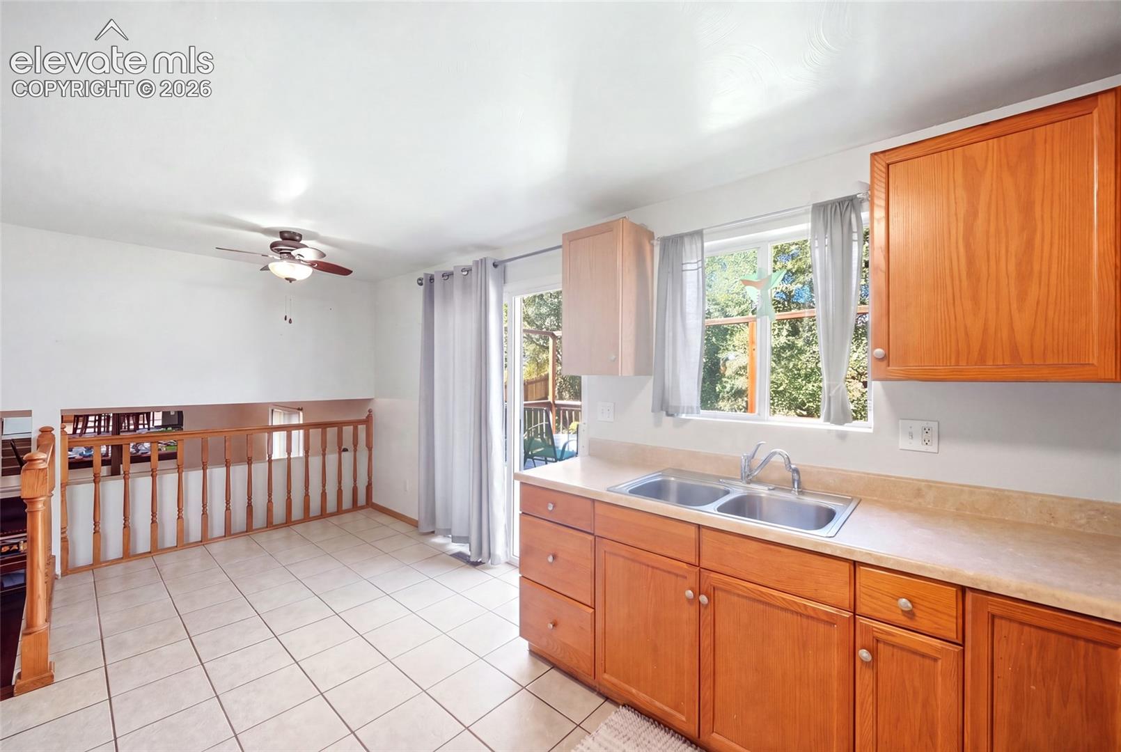 Main level.  AI removed items from kitchen and dining room