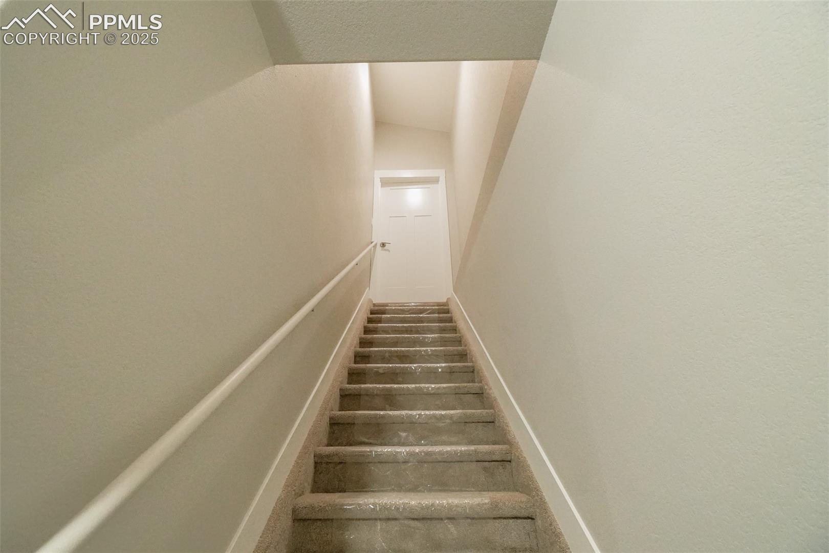 View of stairs to basement 